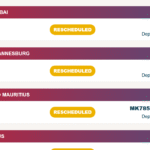 Air Mauritus flight resheduled