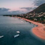 aerial photography of seashore