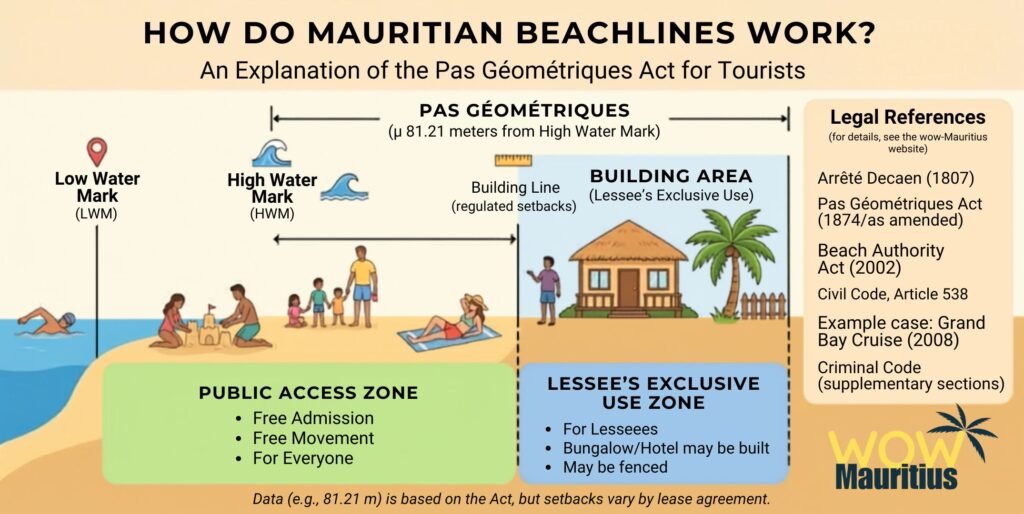 Pas Géométriques act Mauritius Beach Access