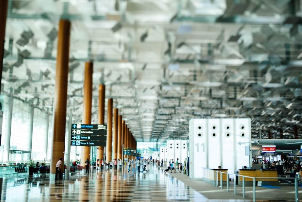 tilt photo of airport interior taken at daytime, Mauritius Travel Form