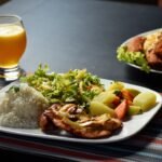 cooked food on white ceramic plate