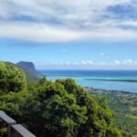 Beautiful view of ocean from the mountains.